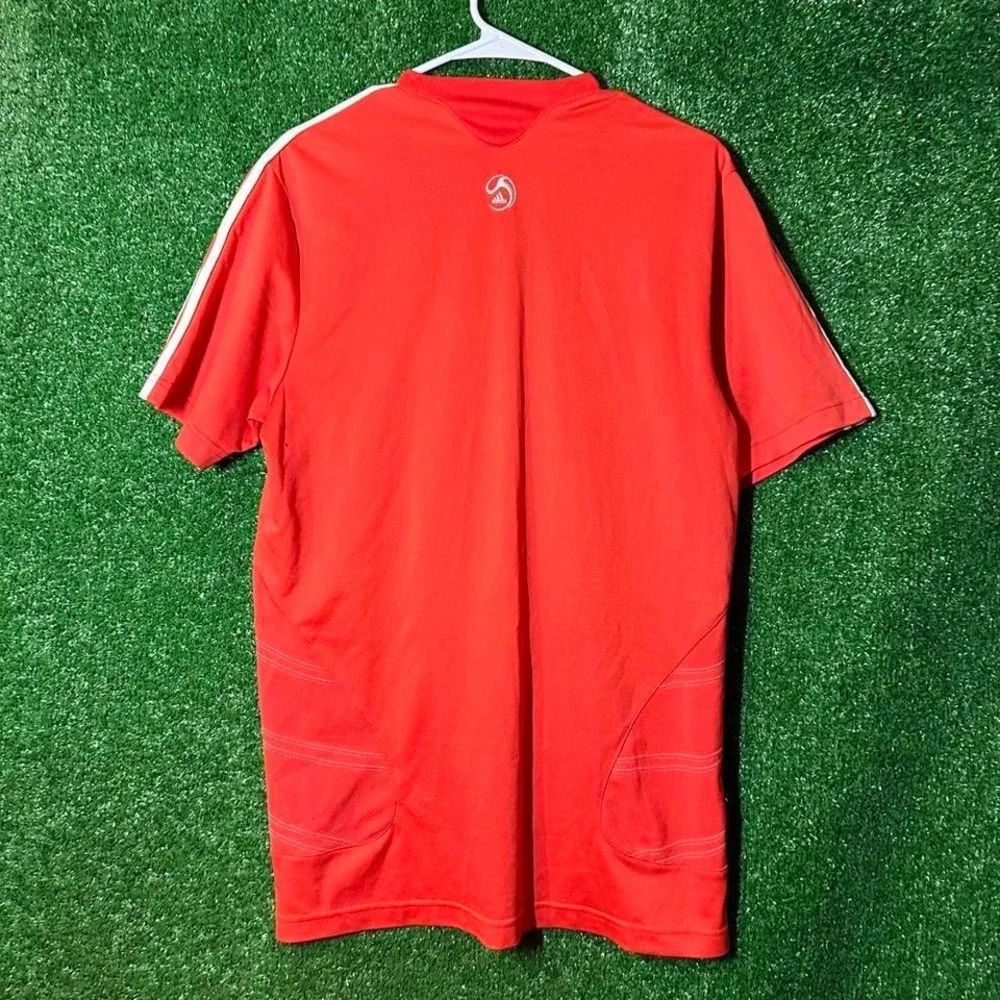 Adidas Red Center Logo Jersey Tee